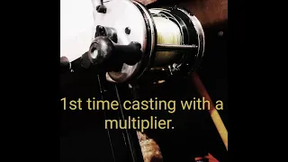 1st time casting with a multiplier reel - UK fishing