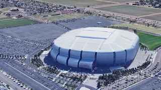 State Farm Stadium Tour | Arizona Cardinals | Google Earth Studio Flyover