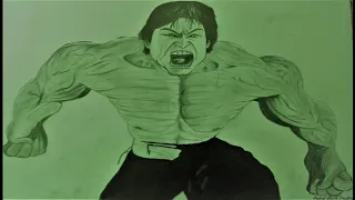 Drawing Incredible Hulk.