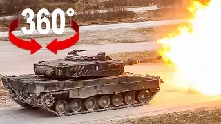 Take a ride on a Swiss Army battle tank Leopard 2 I 360 Video