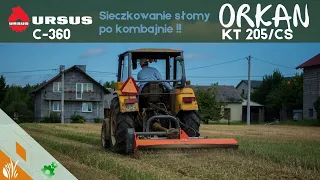 Ursus C-360 i Kosiarka Bijakowa ORKAN KT205 CS W AKCJI! Rozdrabnianie Ścierniska Słomy Po Kombajnie