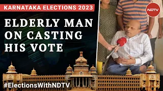 "Doing My Duty": Elderly Man On Casting His Vote In The Karnataka Election