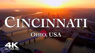 CINCINNATI 🇺🇸 Drone Aerial 4K 2024 | OHIO USA United States of America