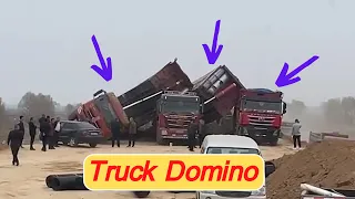 Top dangerous moments of truck driving, idiot operation of heavy duty trucks