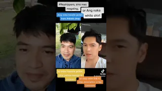 CARLO AQUINO TikTok duet | Plain blue hoodie jacket vs plain white shirt