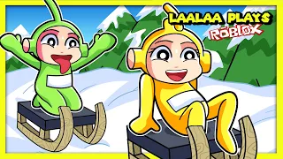 💛 LaaLaa Plays: Roblox Obby But on Sled! Ft. @ItsDipsy