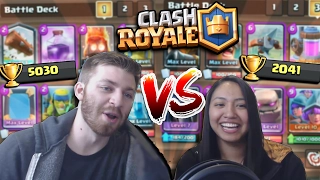 NOOB vs PRO! Clash Royale "Cheapest vs Biggest" Challenge w/ Karla!