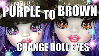 HOW TO CHANGE RAINBOW HIGH DOLL EYES! Inset eyes Eye swap tutorial (custom doll tutorial)