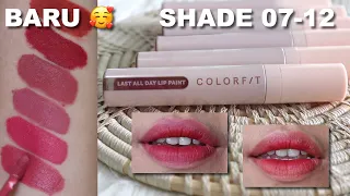 BARU !! NO 07-12 WARDAH COLORFIT LIP PAINT SWATCHES  | PECINTA PINK WAJIB TONTON ! | Maria Soelisty