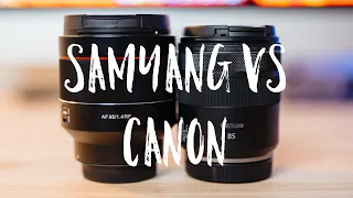 Canon RF 85mm F2 Macro IS vs the Samyang RF 85mm 1.4 | Real World Comparison