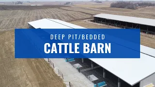 Slatted Deep Pit/Bedding Combination Cattle Barn