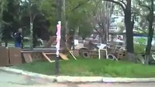 Ukraine, Sloviansk, Славянск 02 05 14  Обстановка на улицах города