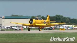 T-6 Texan 23-Ship Mass Arrival - EAA AirVenture Oshkosh 2015