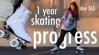 1 YEAR ROLLER SKATING PROGRESS - Tips and Tricks for Beginner roller skaters (Skate Progress Vlog)