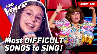 The HARDEST SONGS to sing in The Voice Kids! 😵 | Top 10