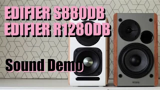 Edifier S880DB vs Edifier R1280DB  ||  Sound Demo w/ Bass Test