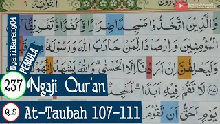 LEARN TO READ THE QURAN SURAH AT-TAUBAH AYAT 107-111 PLAN AND TARTIL #PART 237