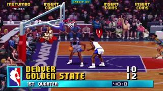 NBA Jam (Arcade) Game #9 of 27 - Nuggets (Me) vs. Warriors (CPU)