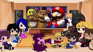 Fandoms crew react to Mario plays fnaf