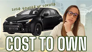 Toyota GR Corolla 2024 | Cost to Own | Cost Breakdown