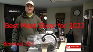 Best meat slicer for 2022, Beswood 250 240W meat slicer.