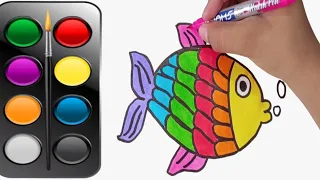 How to draw a Fish ,How to draw a Fish ,Fish Drawing For Beginners , Jassu Kids Arts