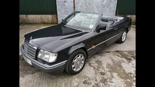 1994 Blue/Black metallic Mercedes A124 E320 Sportline Cabrio For Sale by Cheshire Classic Benz SOLD