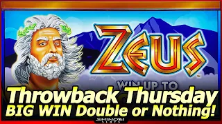 Classic Zeus Slot Machine - BIG WIN in $100 Double or Nothing Throwback Thursday action!