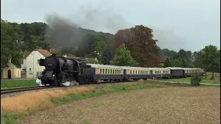 ÖBB 52.4984 des Lokteam Oldtimerzug (Regiobahn) von Korneuburg nach Ernstbrunn am 24. 9. 2023