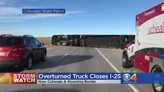 I-25 Reopens After Overturned Semi Blocks Lanes