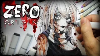 "ZERO" Origin STORY: Creepypasta + Drawing (Scary Horror Stories)