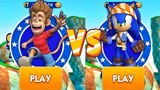 Sonic Dash - New Pirate Sonic vs New Bongo Unlocked All Characters Full Upgraded