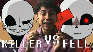 HOW THE BONES FELL | Killer!Sans Vs Fell!Sans [Animation] REACTION!