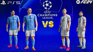 FC 24😱| Ronaldo & Messi vs Mbappe & Haaland - WHO WOULD WIN - UCL FINAL!