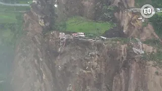 La tragedia en Alausí vista desde un dron