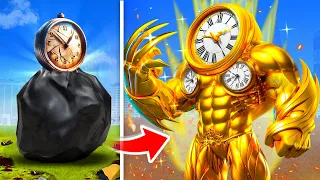 $1 To $1,000,000 CLOCKMAN In GTA 5!