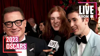 See Brendan Fraser's Sons GUSH About Dad at 2023 Oscars | E! News