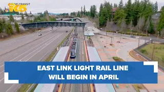 Some light rail trains connecting Bellevue to Redmond will begin in April
