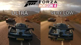 Forza Horizon 4 - Ultra vs Very Low Graphics - PC Version [1080p]