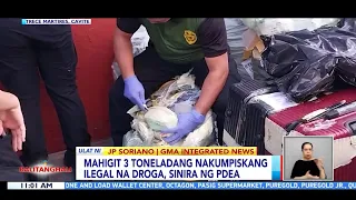 Mahigit 3 toneladang nakumpiskang ilegal na droga, sinira ng PDEA | BT