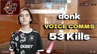 VOICE COMMS: donk 53Kills vs fame & FL1T (Anubis) FACEIT Ranked May 1, 2024