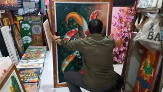 Beli lukisan di pasar seni Sukowati, bagus dan  harga persahabatan he