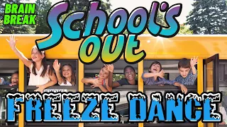 SCHOOL'S OUT FREEZE DANCE BRAIN BREAK FOR KIDS. LAST DAY OF SCHOOL. EXERCISE FUN LIKE FLOOR IS LAVA!