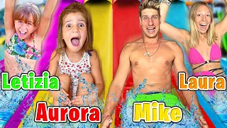 CHI URLA DI PIÙ SUGLI SCIVOLI D'ACQUA PIÙ VELOCI HA PERSO! CON AURORA PAPÀ MIKE LETIZIA4EVER E NIKO!