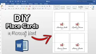 How to make place cards in Microsoft Word | DIY table cards with template