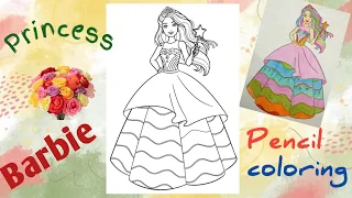 Barbie Princess Coloring | Coloring kid | @coloring | @MagicFingersArt | @kimmiTheClown