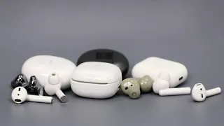 Galaxy Buds 2 și concurența. AirPods 2, Freebuds 4 și RealMe.