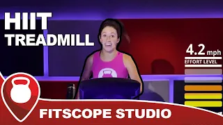 Intermediate Fun Run Treadmill Workout | 20 Min HIIT Running | Fitscope Studio
