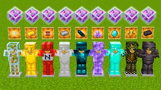 Which armor survive more end crystals in Minecraft?