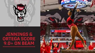 NC State's Macy Jennings & Alexis Ortega Each Score 9.0+ On The Beam